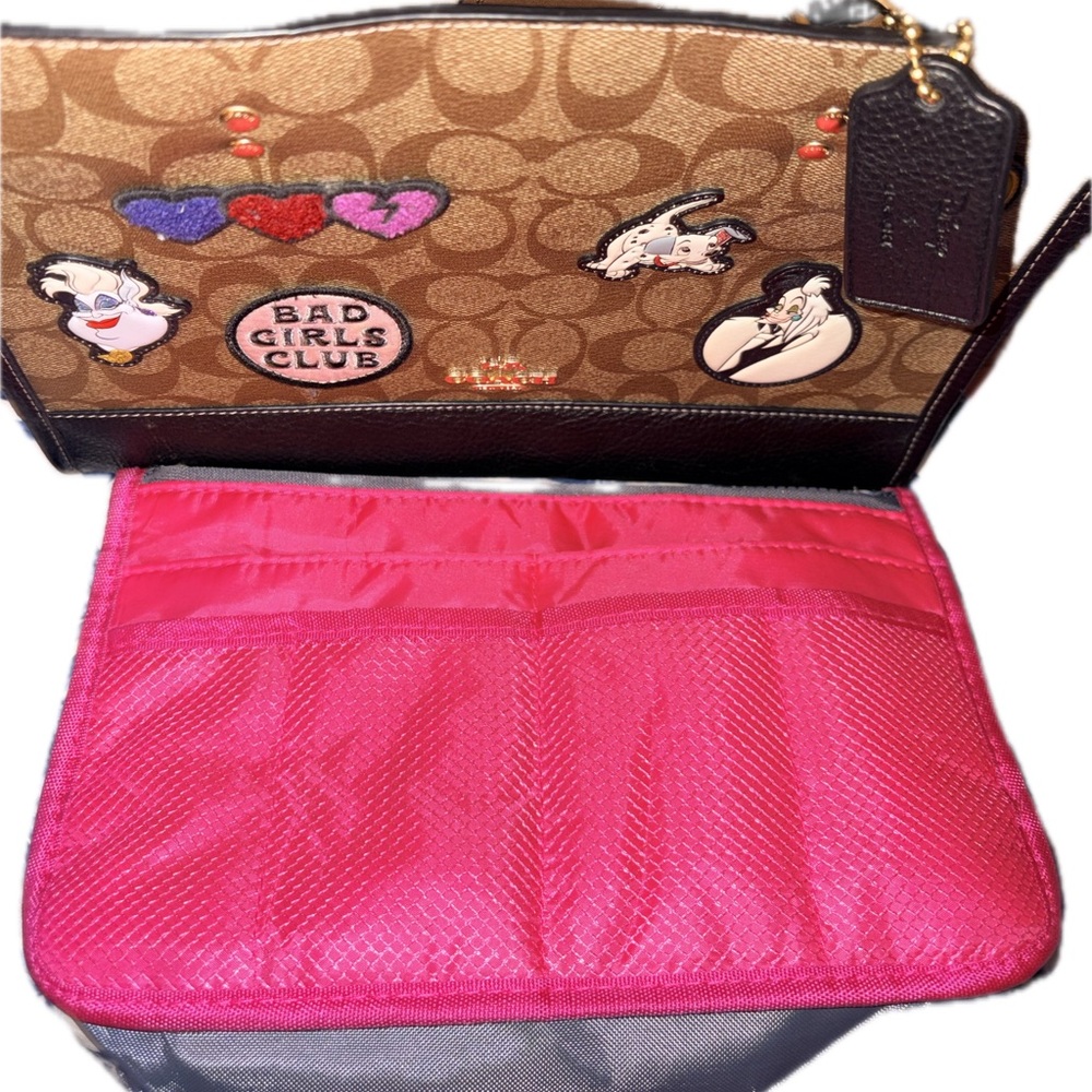 Coach x Disney Signature Canvas and Black Leather Tote - Bad Girls Club Patch - Picture 5 of 10